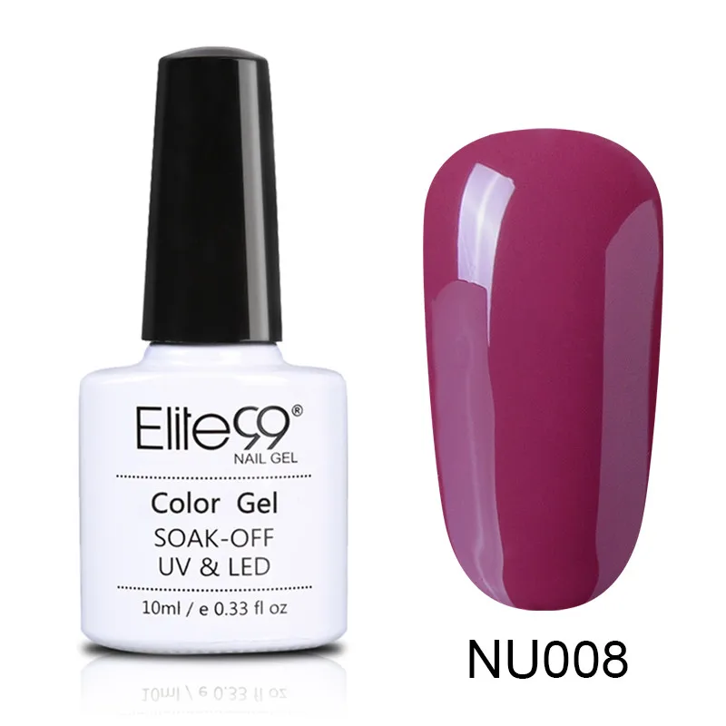 Elite99 10ml Nude Color Gel Varnish Soak Off Candy Color Enamel Gel Polish Nail Art Design Manicure