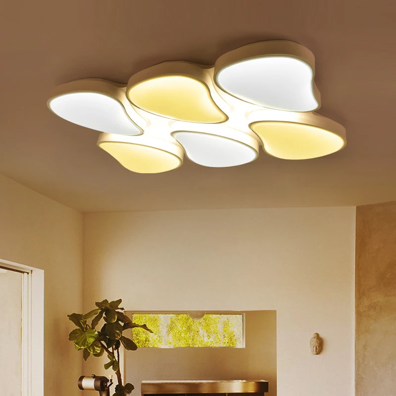 

LED ceiling lamp creative shaped petal wrought iron modern minimalist living room lamp bedroom lamp study lamp