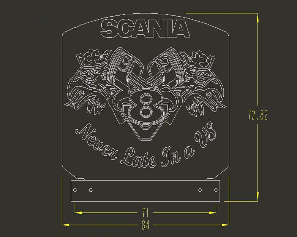 Светодиодный светильник scania truck V8 с логотипом и двойной головкой goshawk для трактора tamiya 1/14th scale rc scania r620 56323 r470