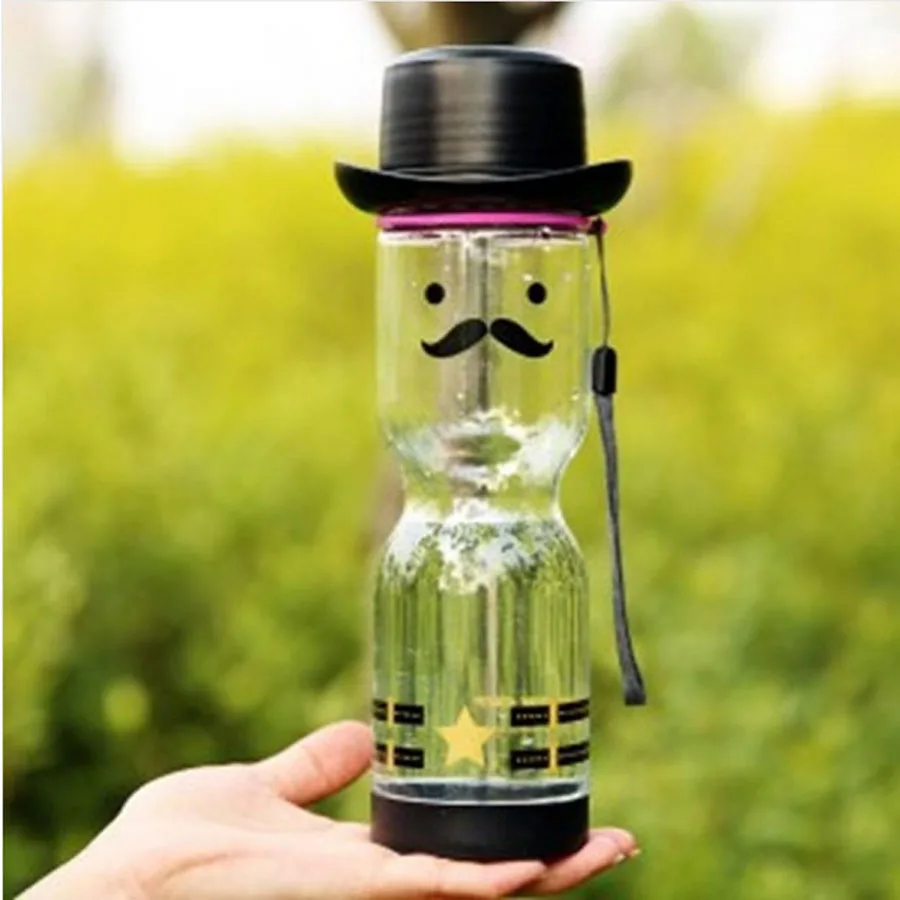 Korea Selatan Kreatif Kartun Boneka Olahraga Air Botol Gelas Plastik