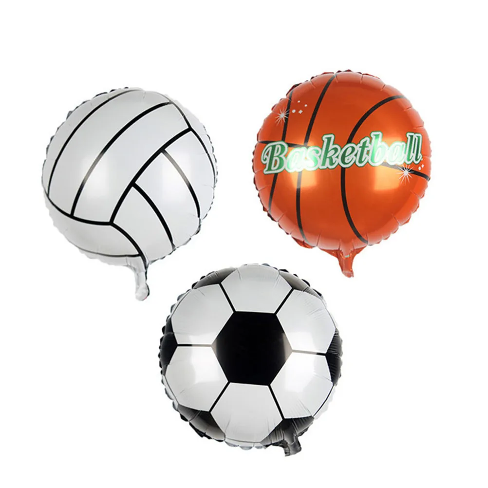 Round Sport Ball Shape Foil Balloon Basketball Football Volleyball