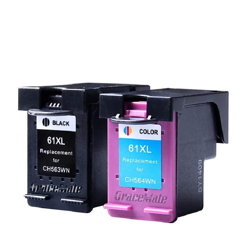 2 Pk Ink Cartridges Replacement for HP 61 XL Envy 4500 4504 5530