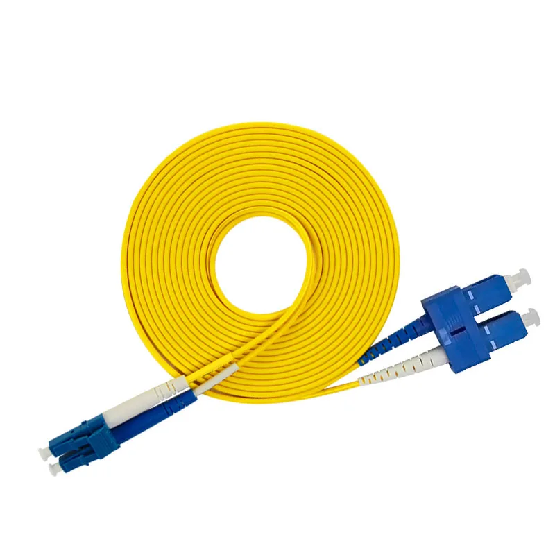 

3m (10ft) LC UPC to SC UPC Duplex OS2 Single Mode PVC (OFNR) 2.0mm Fiber Optic Patch Cable