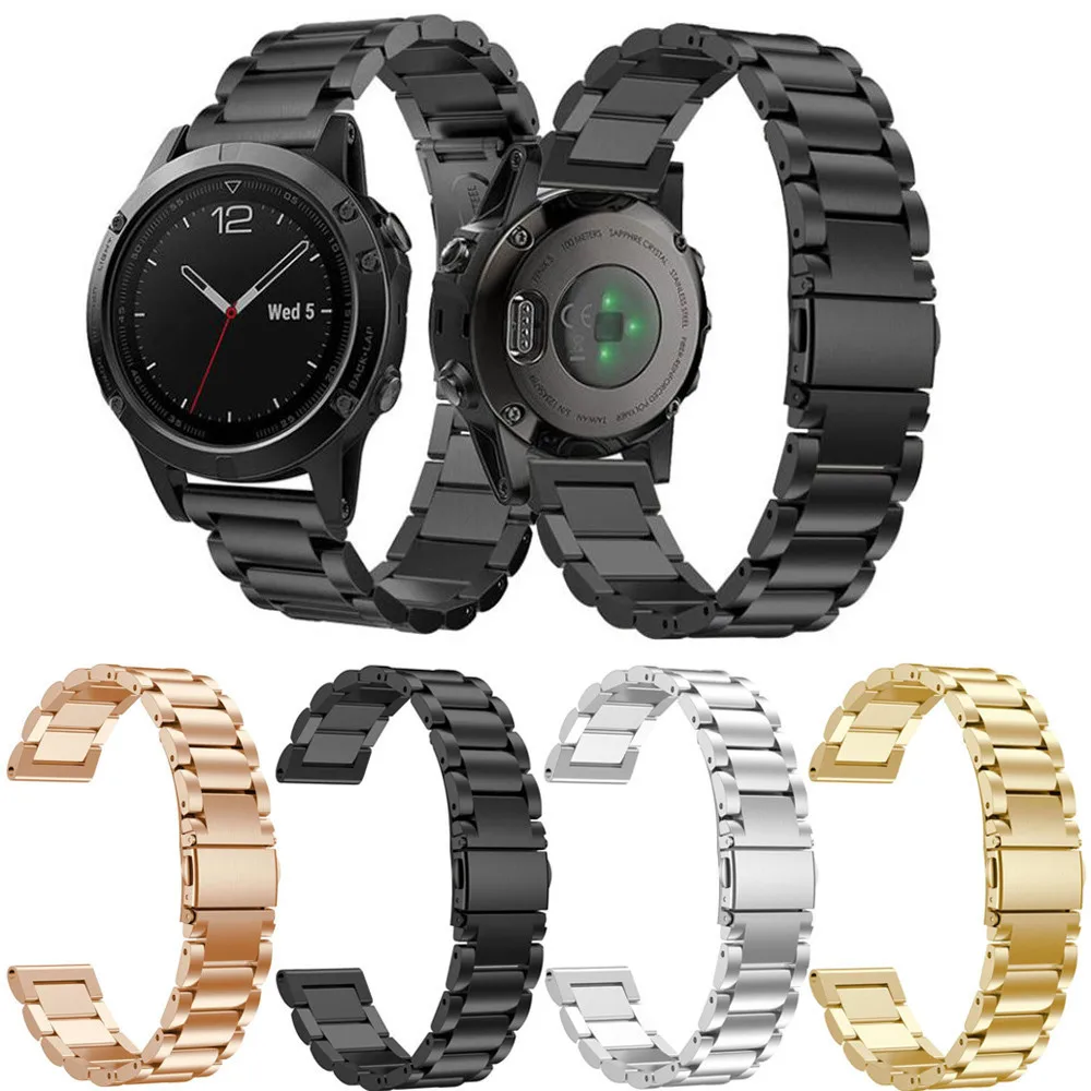 

Stainless Steel Bracelet Watch Band Strap For Garmin Fenix 5 Plus GPS Watch SmartWatch Sporting Goods Accessories