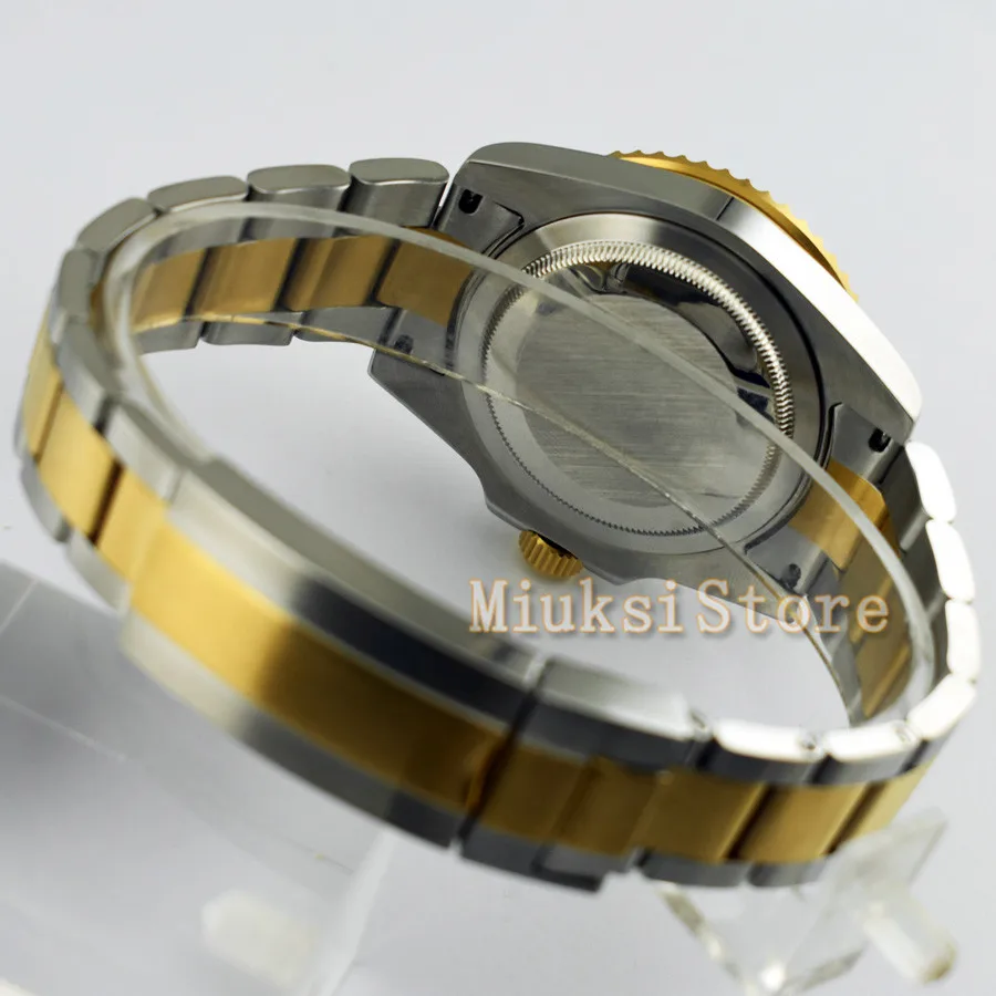 40 мм Золотой футляр для наручных часов подходят parnis мужские часы ETA2836, Migzhu DG2813/3804, Miyota 8205/8215/821A