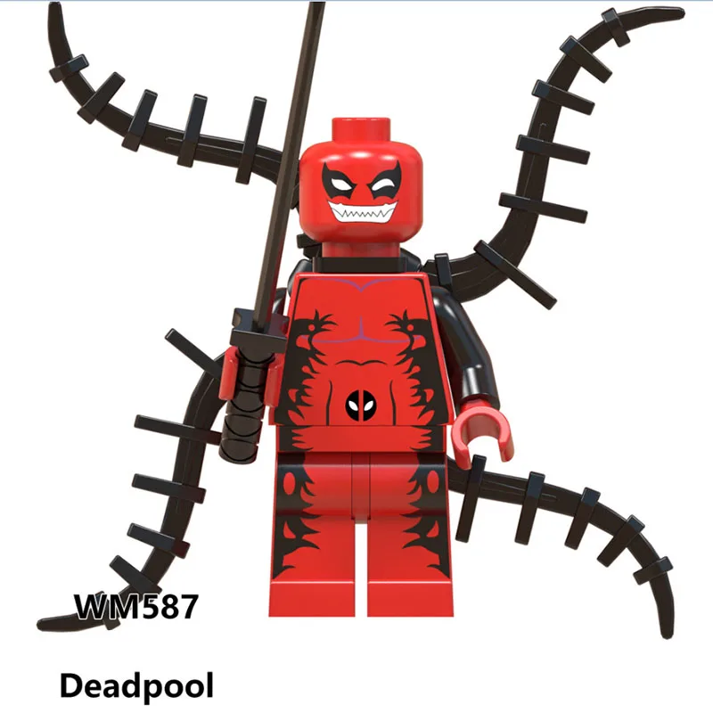 figureS Black Spiderman Iron Man Doctor Strange Venom Cable Warhead Deadpool legoings Model Building Blocks Kits Brick Toys hot