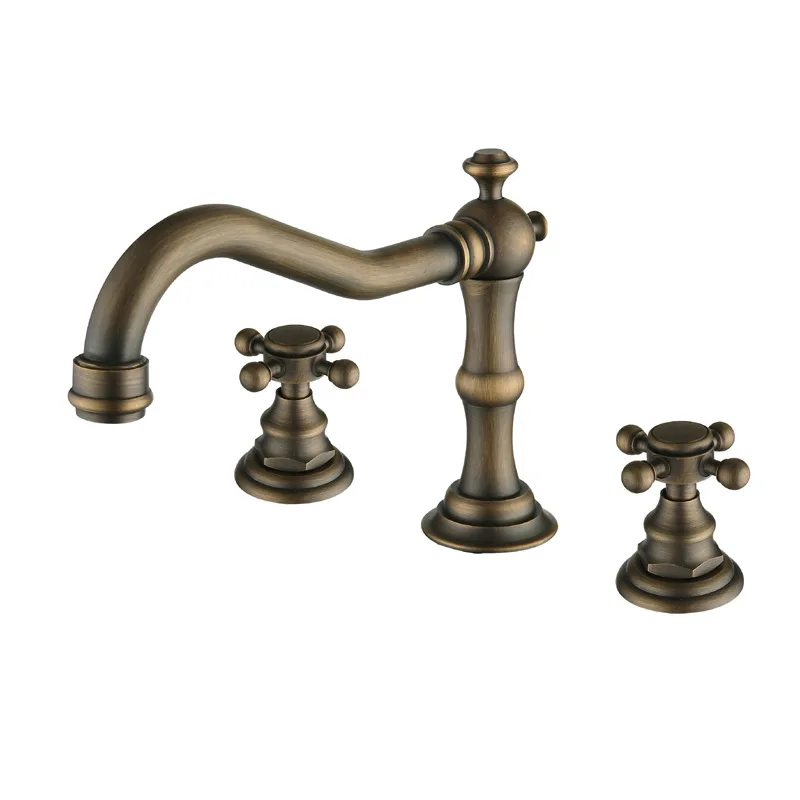 European Antique Kitchen Faucets Bronze Brass Swivel Bathroom Faucet