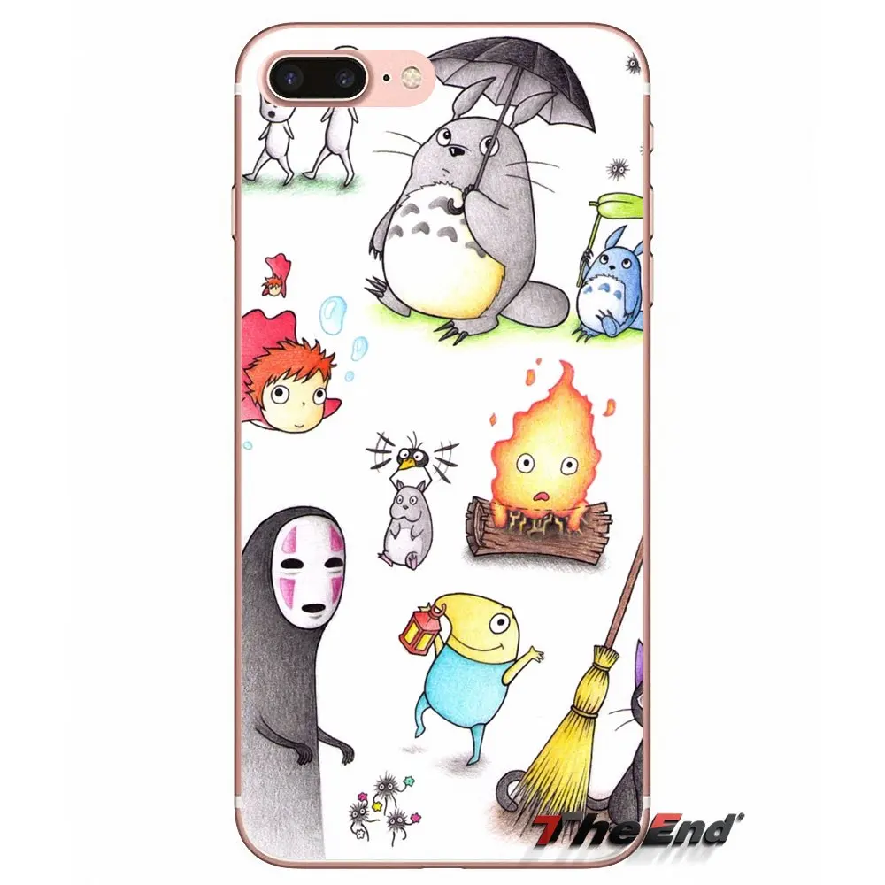 Чехол для телефона Huawei G7 G8 Ascend P7 P8 P9 Lite Honor 4C 5X 5C 6X Mate 7 8 9 Y3 Y5 Y6 II Pro Kawaii Ghibli Doodle