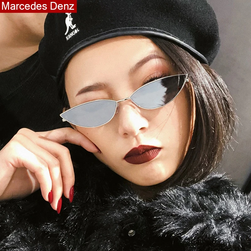 

2019 New Cute Sexy Sunglases Retro Cat Eye Sunglasses Women Metal Triangle Vintage Cateye Sun Glasses Female