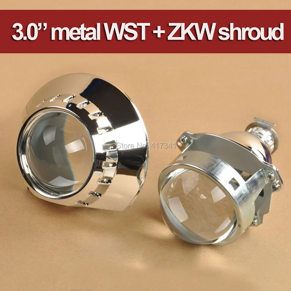 

Updated Metal 3.0 Inches LEADER HID Bi-xenon Projector Lens LHD/RHD + ZKW Shroud for E46 Auto Headlight Retrofitting