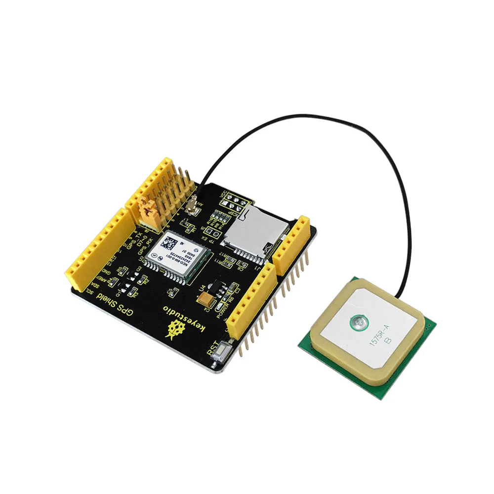 Keyestudio gps щит с SD слотом+ антенна для Arduino UNO R3