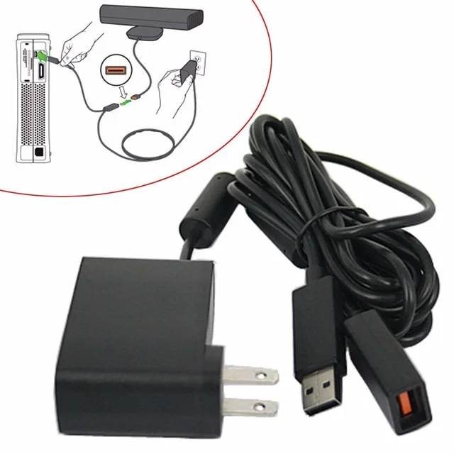 Best Offers Black AC 100V-240V Power Supply EU Plug Adapter USB Charging Charger For Microsoft For Xbox 360 Kinect Sensor 