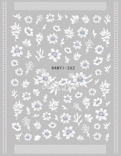 Новейший дизайн 177-179-184 цветы дизайн 3d дизайн ногтей стикер Модный шаблон Наклейка MAGICO - Цвет: HANYI-262