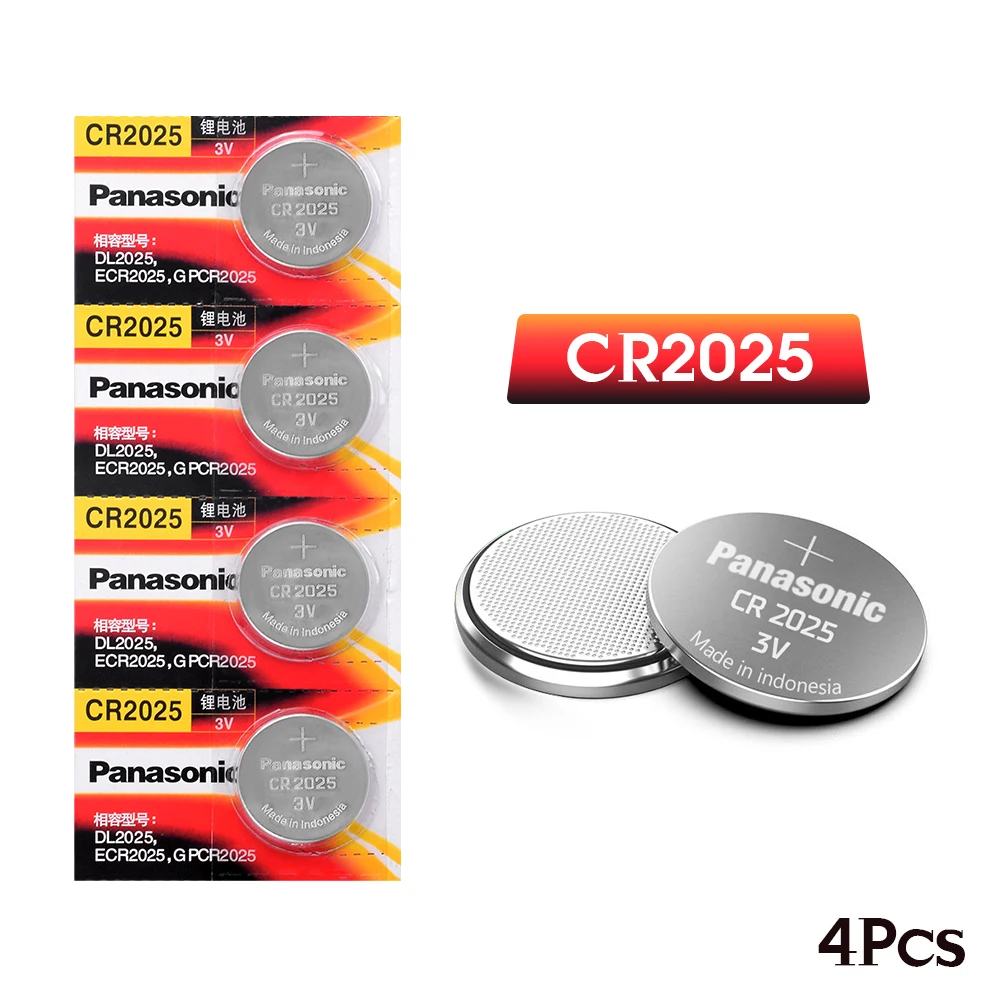 Cr 2025 3V литиевая Батарея 4 шт./лот Panasonic cr2025 аккумуляторы таблеточного типа для основная плата пульта дистанционного Управление игрушка