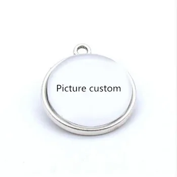 

20PCS/LOT New Fashion Custom Picture Charm Pendant Bracelet Glass Cabochon Jewelry For Women Men (Order a Message )