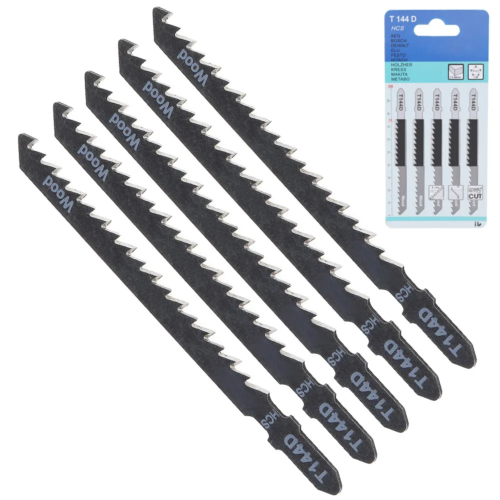 5pcs T144d 100mm High Carbon Steel Reciprocating Jig Saw Blade Set