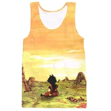 Художественный стиль Гохан и с рисунком дракона Повседневный жилет для мужчин и женщин Летний стиль безрукавки Топы Горячая Аниме Dragon Ball Z безрукавки