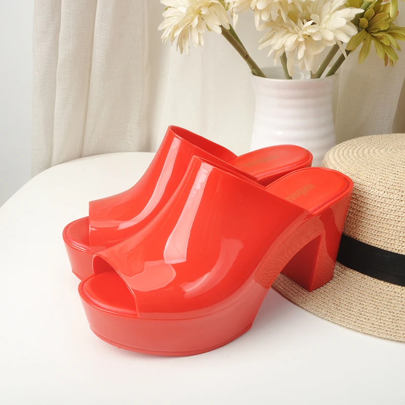 Женские босоножки на платформе Melissa Mule летние туфли танкетке без застежки