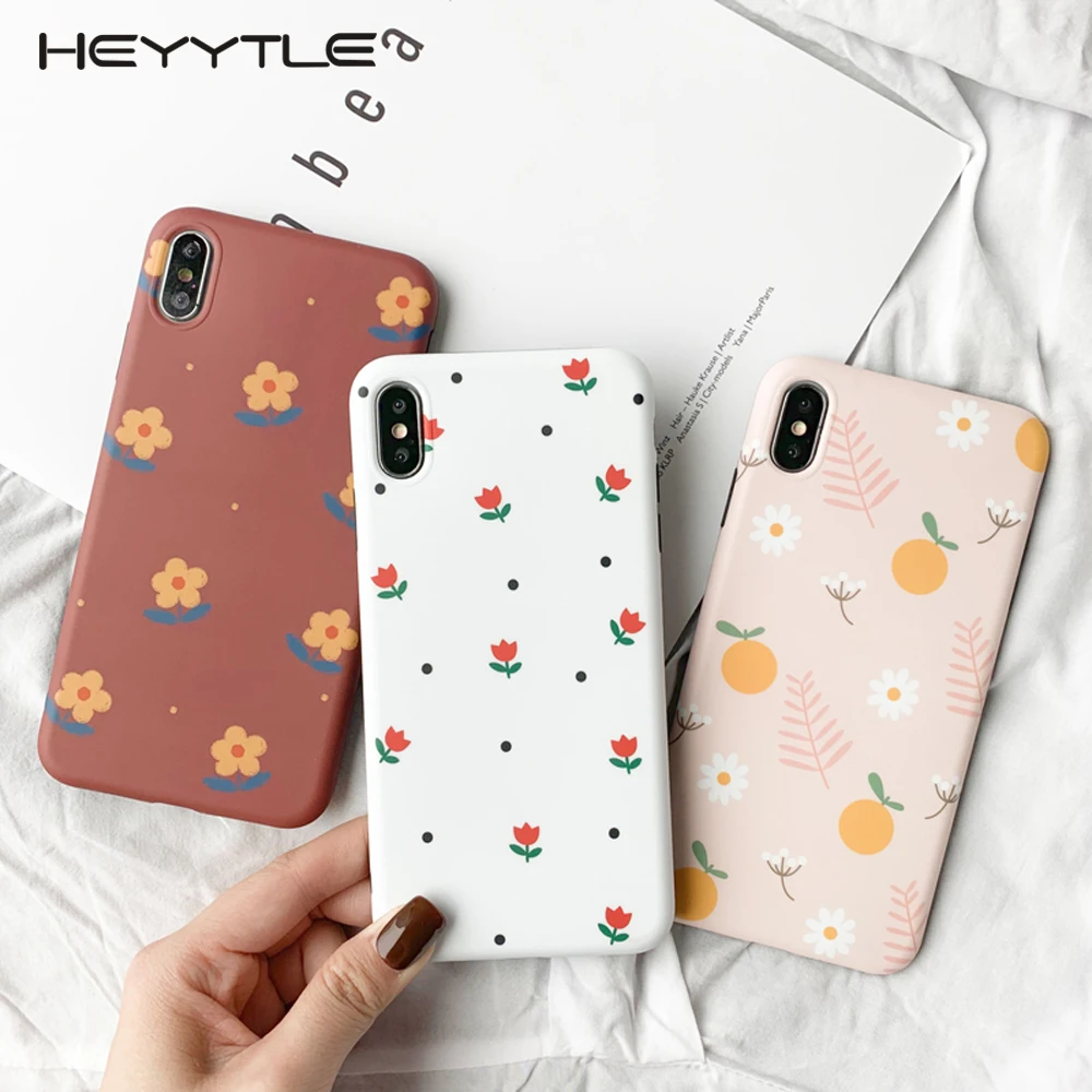 

Heyytle Summer Flower Girl Case For iPhone 8 7 Plus 6 6S Ultra Thin Soft TPU Case Full Cover For iPhone X XS MAX XR 7Plus Coque