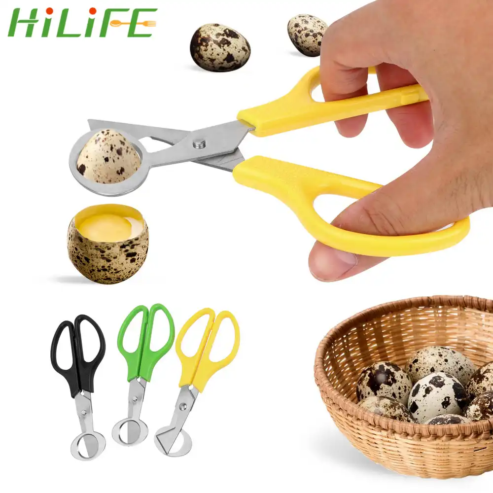 HILIFE ржавчины устойчивые сигарные резаки лезвие из нержавеющей стали перепелиные яйца изогнутые маникюрные ножницы прочные Многофункциональные кухонные принадлежности для яиц - изображение
