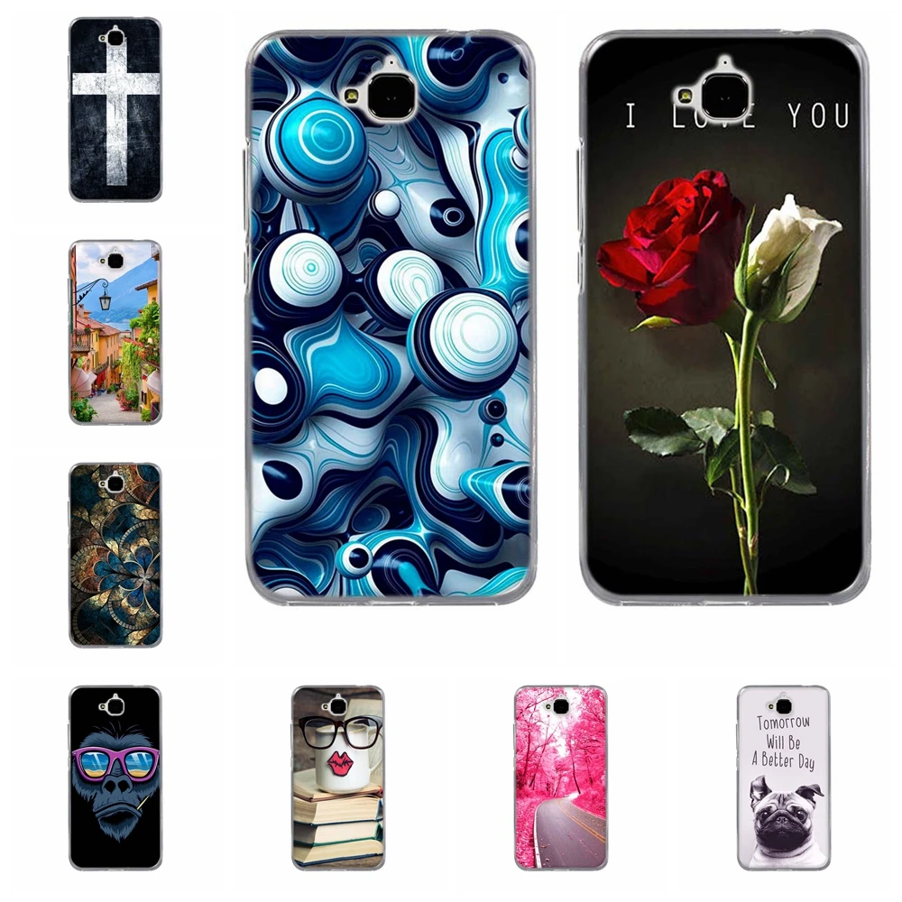 

For Huawei Y6 Pro Case Ultra-thin Soft TPU Silicone For Huawei Enjoy 5 Cover Trees Patterned For Huawei Honor Play 5X Coque Capa