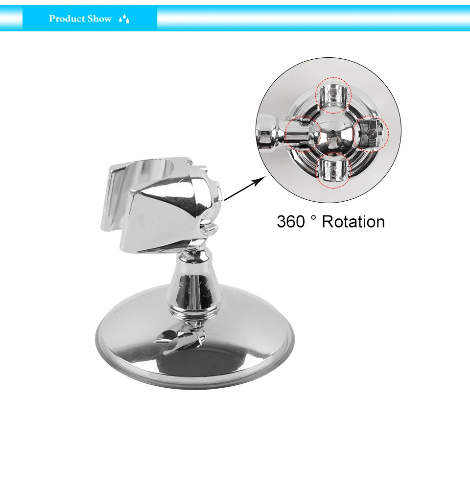 Hourong 1 шт. 360 Регулируемая универсальная ванная комната движущаяся душевая головка держатель кронштейн настенный присоска аксессуары для ванной комнаты