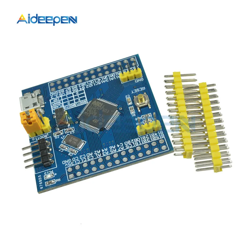 Мини STM32F103RBT6 ARM STM32 Системы модуль макетной платы Cortex-m3 IIC EEPROM РТК с украшением в виде кристаллов SDIO держатель для карт светодиодный MC-30" сделай сам"