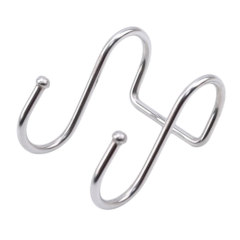 

Silver Stainless Steel Kitchen s-Type Wall Double-End Hook Up Is Convenient To Save Space Convenient Kitchen Utensils
