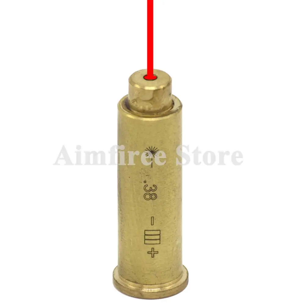 Hunting Red Dot Laser Sight CAL .38 Brass Boresighter Cartridge Bullet