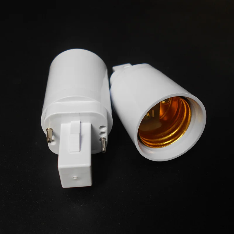 ABS LED G24 к E27 адаптер гнездо галогенная CFL лампа база конвертер e27 g24 держатель лампы