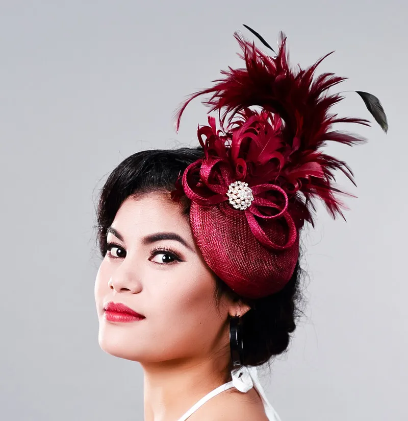 elegant-women-sinamay-fascinator-hats-headband-good-marron-bridal-wedding-headpieces-cocktail-hats-feather-headwear-md16016