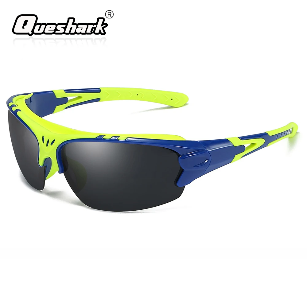 

Queshark Men Polarized Cycling Sunglasses TR90 Frame Camping Hiking Goggles UV400 Fishing Glasses MTB Bike Eyewear