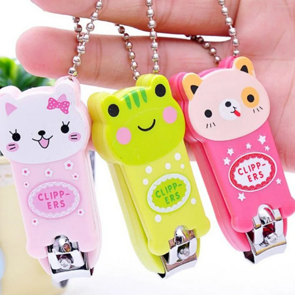 

1Piece Nail Clipper Mini Cute Baby Nail Clipper Cartoon Finger Trimmer Scissors Nail Cutter With Hanging Function Keychain