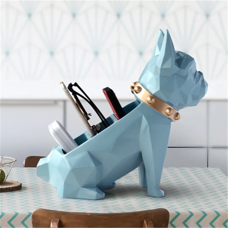 

Bulldog Statue Simulation Storage Box Dogs Animal Art Sculpture Resin Craftwork Storage Home Decor L2980