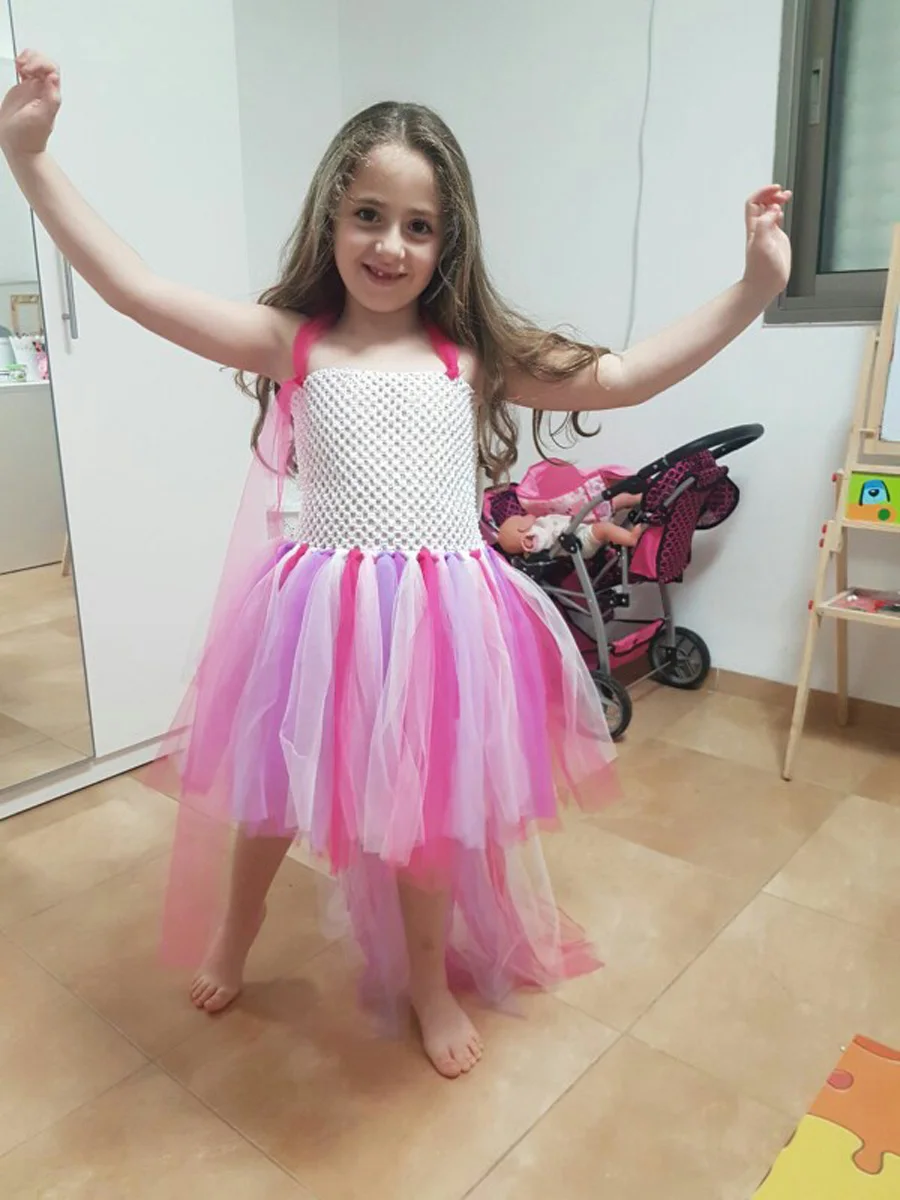 Bustle Unicorn Girl Fancy Tutu Dress Pastel Rainbow Little Pony Dress Girls Baby Halloween Purim Costume Birthday Party Dress (16)