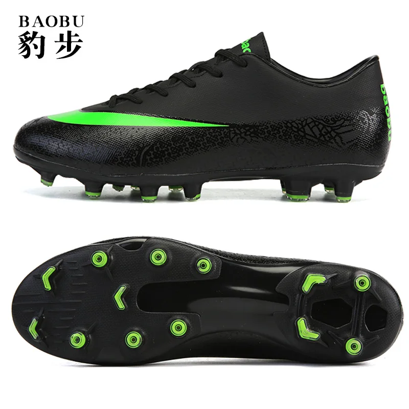 

Men Football Boots Outdoor Breathable TF Long Spikes Soccer Shoes Professional Men Trainer Sports Shoes Turf Futsal Size 35-45