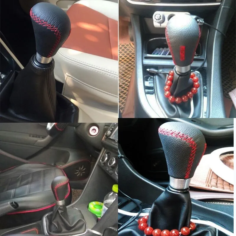 Brand-New-High-quality-Universal-Manual-Leather-Shifter-Shift-Knob-Cover-Stitch-MOMO-Shifter-Lever-