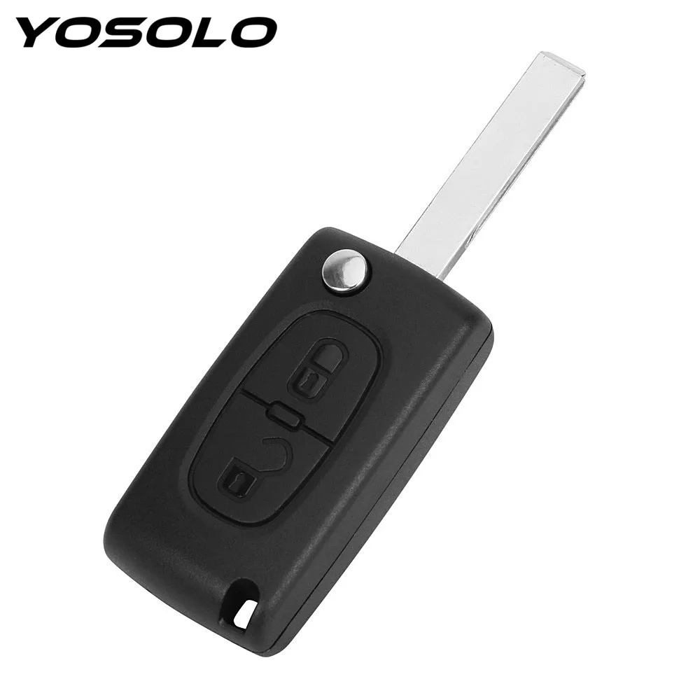 

YOSOLO For Peugeot 307 408 308 3008 For Citroen C6 Telecontrol Key Shell Key Shell 2 Button Car Replacement Parts Car Key