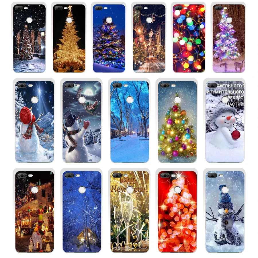 

39SD christmas lights gift Soft Silicone Tpu Cover phone Case for huawei Honor 8 9 Lite 8X p 9 lite 2016