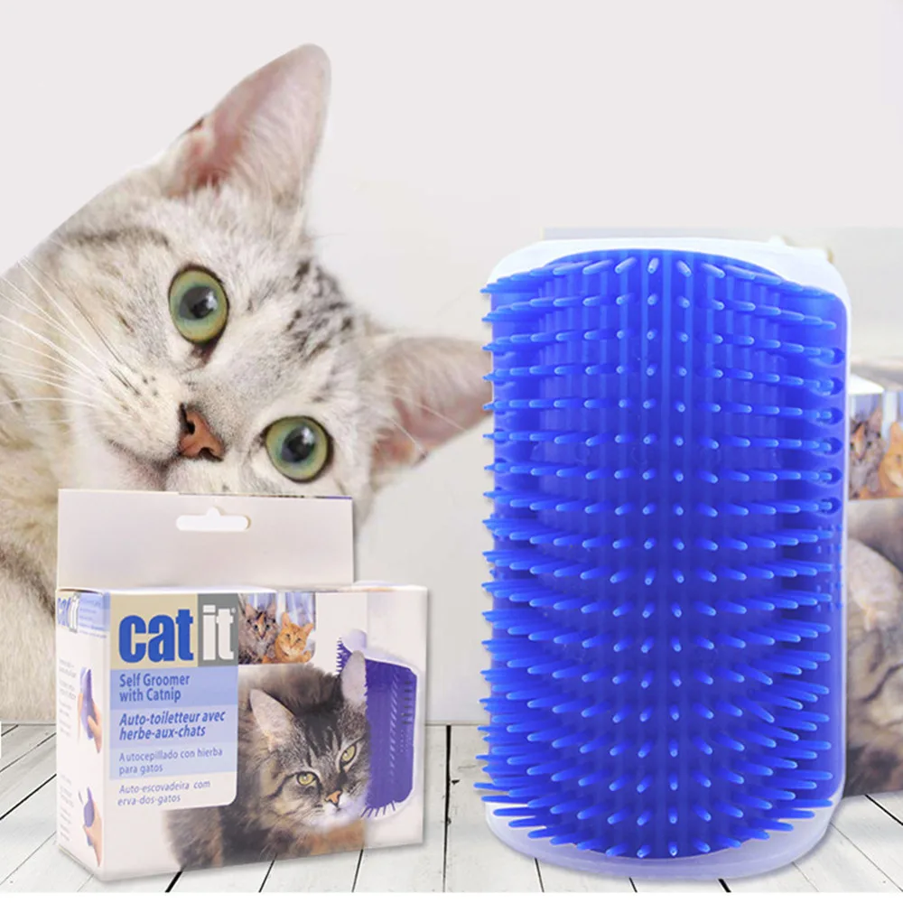 Pet Cat Self Groomer For Cat Grooming Tool Hair Removal Comb Dogs Cat Brush Hair Shedding Trimming Massage Device With Catnips