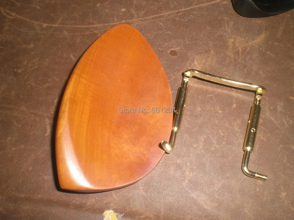 

4 PCs jujube Violin Chin rest(02#) with GOLD color chin rest screw all 4/4 without chin rest holes