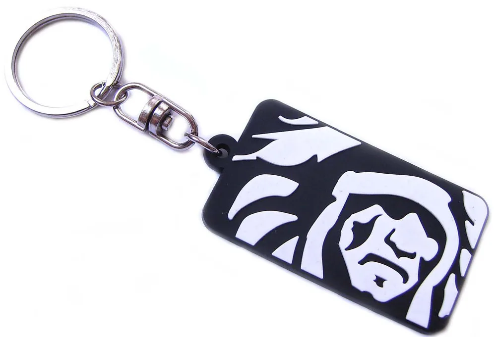 Rubber Black Keyring For Advertisement 