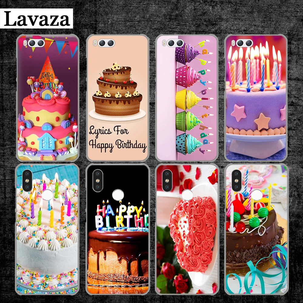 

Lavaza cake happy birthday Hard Case for Xiaomi MI 5 5S 6 8 9 SE Lite F1 A1 A2 5X 6X Mix 2S MAX 3
