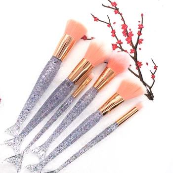 

6 Pcs Diamond Fish Makeup Brusher Set Foundation Blending Power Eyeshadow Contour Concealer Blush Cosmetic pincel maquiagem