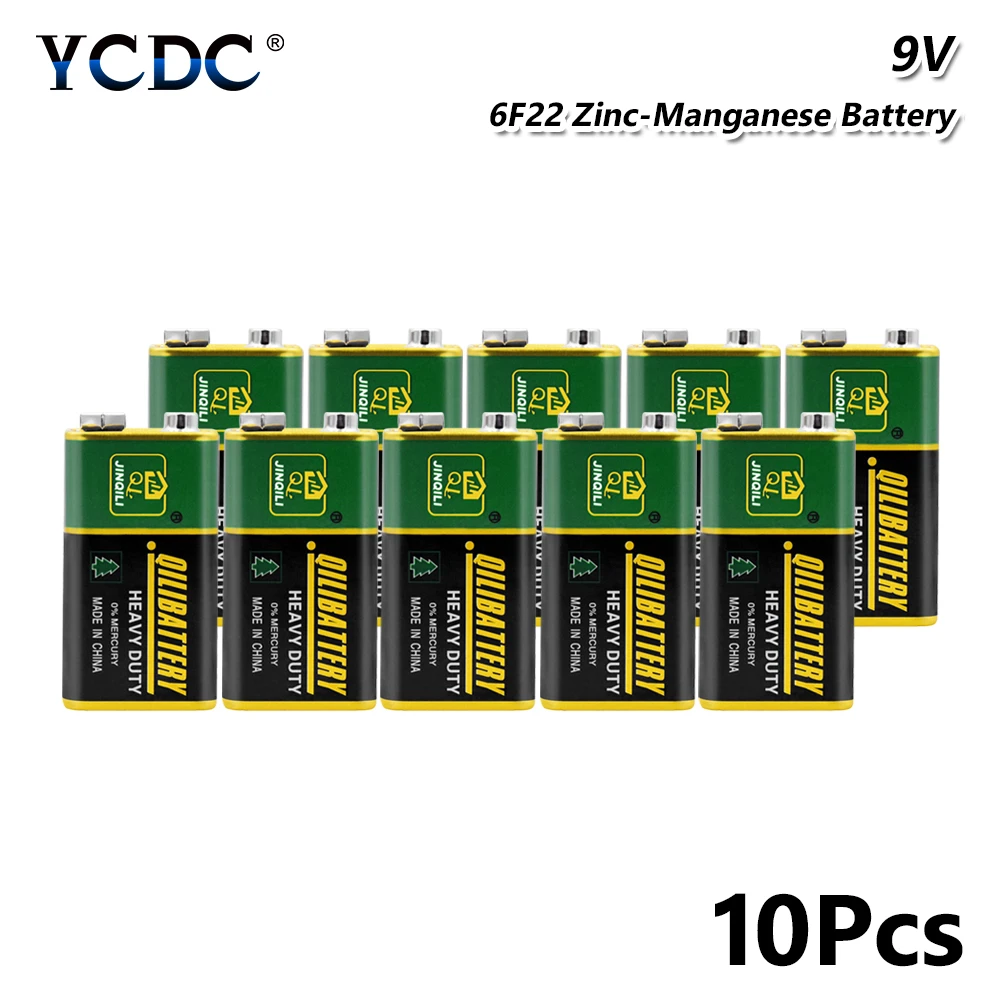 

1 Pc 6F22 PPP3 6LR61 9V Li-Po Lithium power high discharge power bank Battery Super Heavy Duty Dry Batteries For Radio Alarm Toy