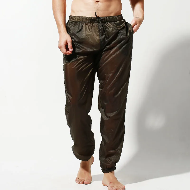 Desmiit мужские пляжные шорты с защитой от ультрафиолета, брюки для серфинга, паруса, сексуальные ультратонкие полупрозрачные быстросохнущие спортивные штаны для воды - Цвет: army green