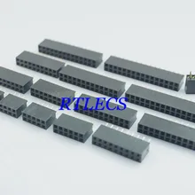 10 шт. 2,54 мм 0,10" 2x2 4 Pin на возраст 6, 8, 10, 12 лет 15, 16, 18, 20, 22, 24, 26-30 32 40 Pin двойной ряд разъем для печатных плат со сквозным отверстием прямые волосы