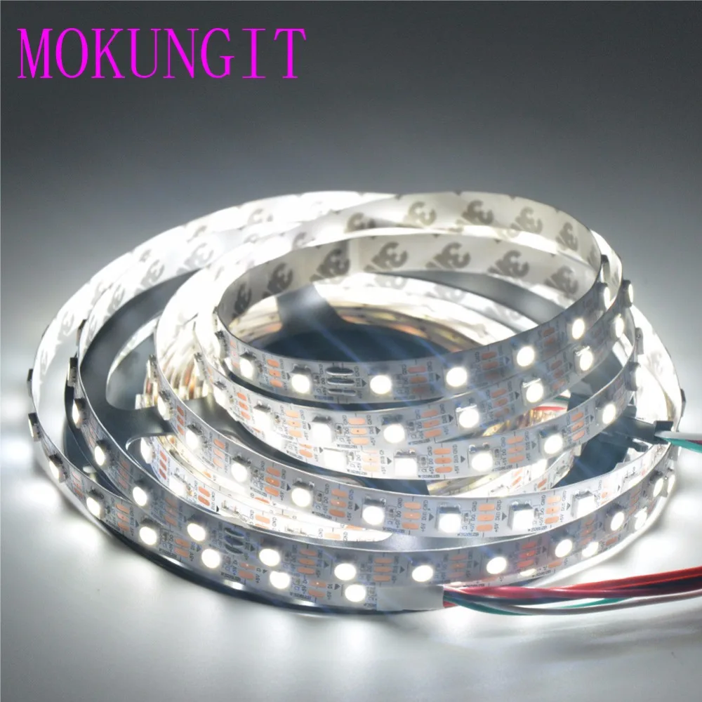 20 м 4X5 м sk6812 RGBW rgbww 4 в 1 чип 60leds/Пиксели/M 5050 SMD Светодиодные ленты черный, белый цвет Pcb Индивидуально Адресуемых цифровой DC5V