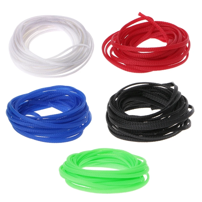 

High quality 2019 New 5M 4mm Expandable Tight Braided PET Sleeving Cable Wrap Sheath Wire Audio Sleeve