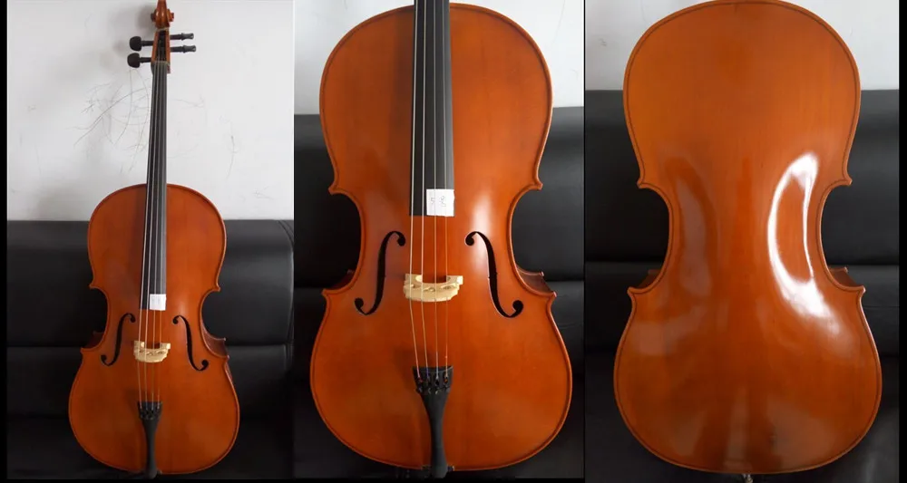 

Full Size Cello 4/4 4 String Sweet Tone Handmade Good Maple Spruce Bad Bow